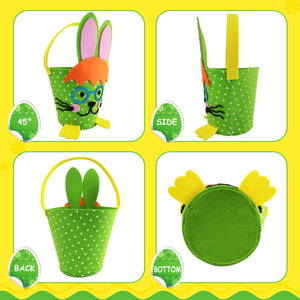 2 pcs Easter egg hunt buckets felt baskets set | Bstaofy - Glow Guards