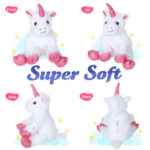 Wewill Light up Unicorn LED Stuffed Animal Soft White Plush Glow Toy - Glow Guards