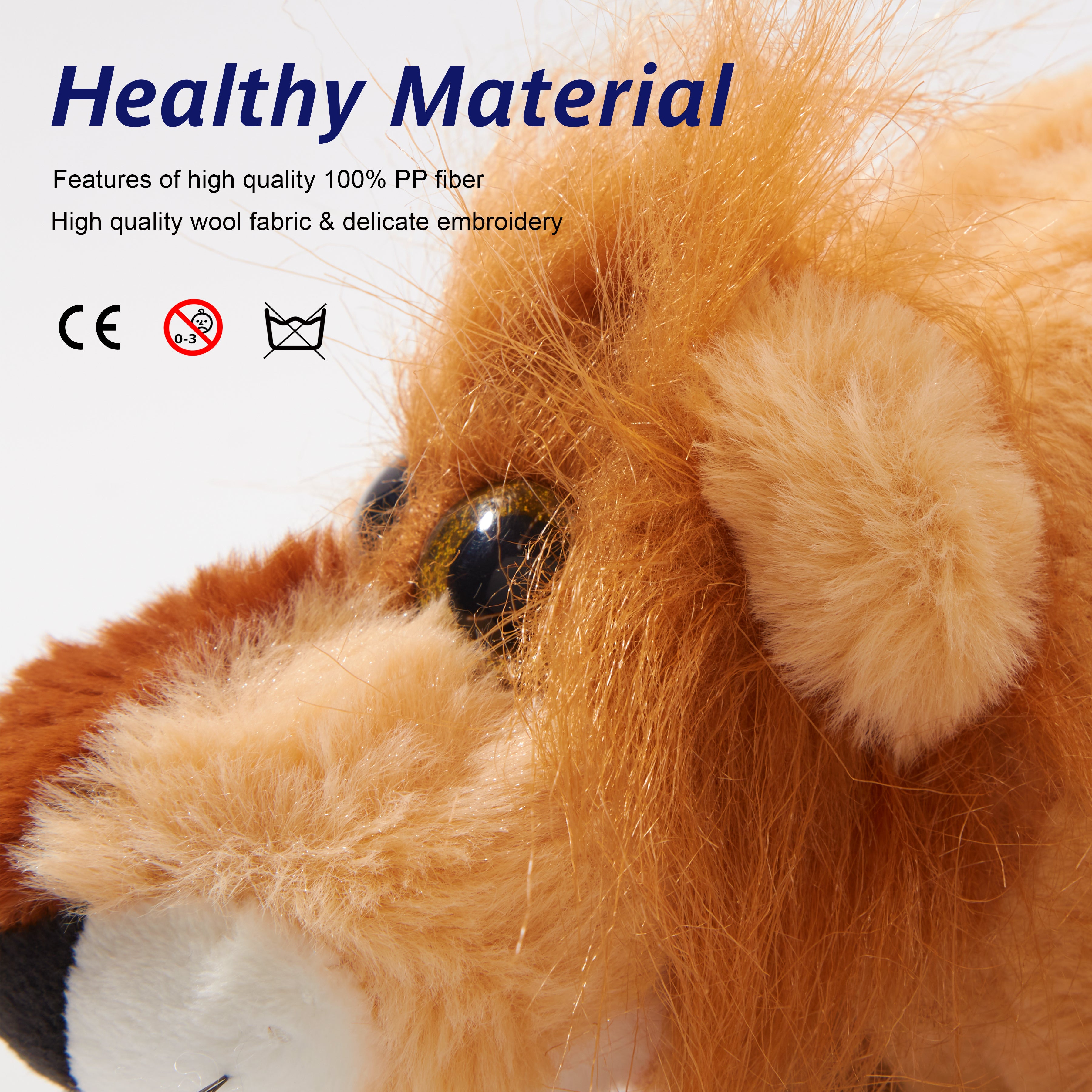 Bstaofy 12’’ Light up Round Stuffed Lion LED Soft Plush - Glow Guards