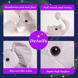 Glow Guards Light up Stuffed Elephant LED Soft Plush - Glow Guards