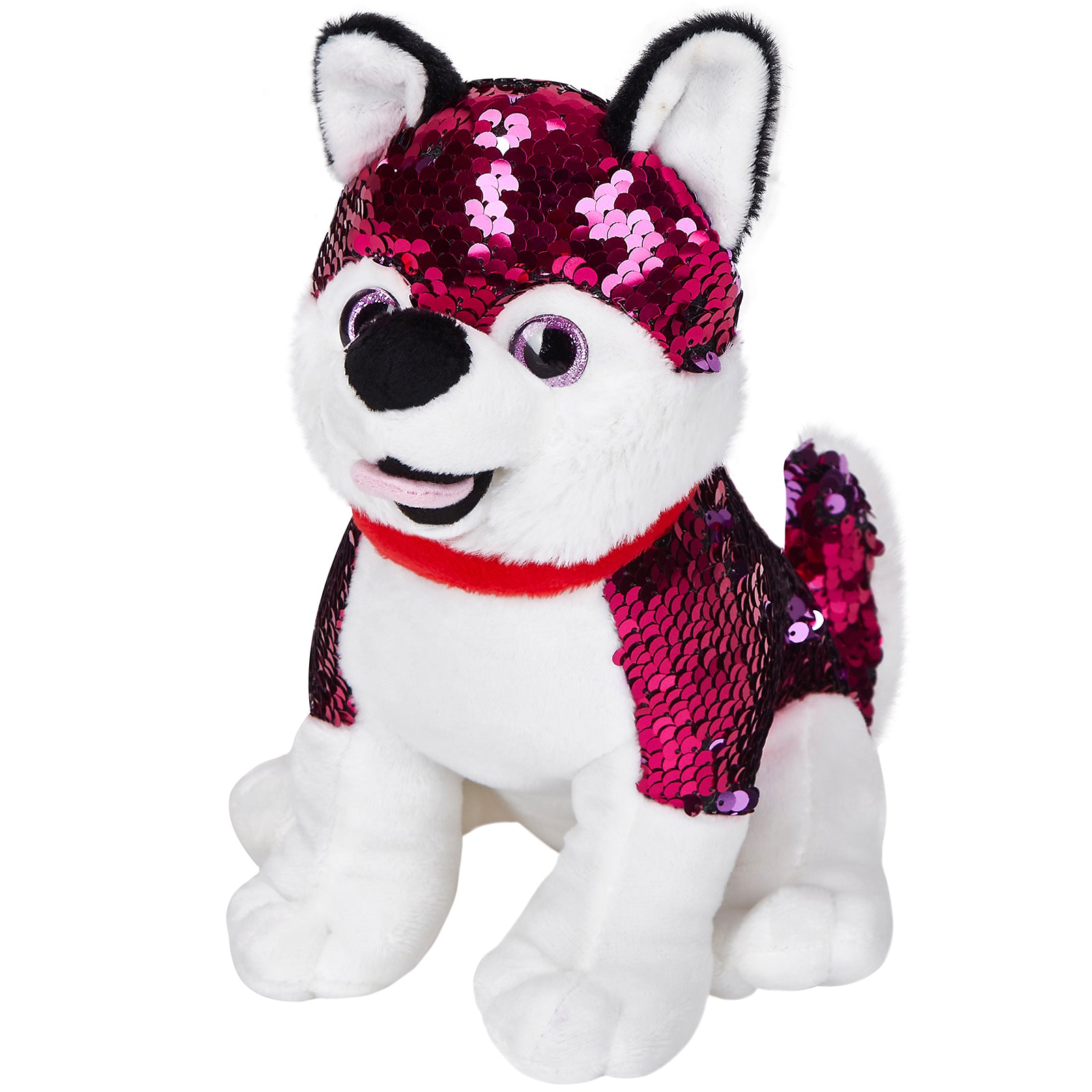 Athoinsu 9'' Flip Sequin Stuffed Husky Puppy Plush - Glow Guards