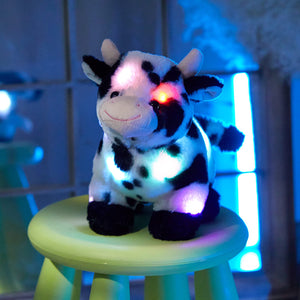 Specialyou 12" Musical Cow Stuffed Animals Cute LED Farm Dairy Cattle Singing Adorable Toy Gift for Baby Kids Toddlers Girlfriend
