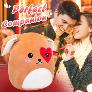 CozyWorld 11.5" Super Soft Stuffed Puppy Dog Animals Plush Pillow Romantic Cute Heart Love You Valentine’s Hugging Toy Home Decor Gifts for Kids Girlfriends