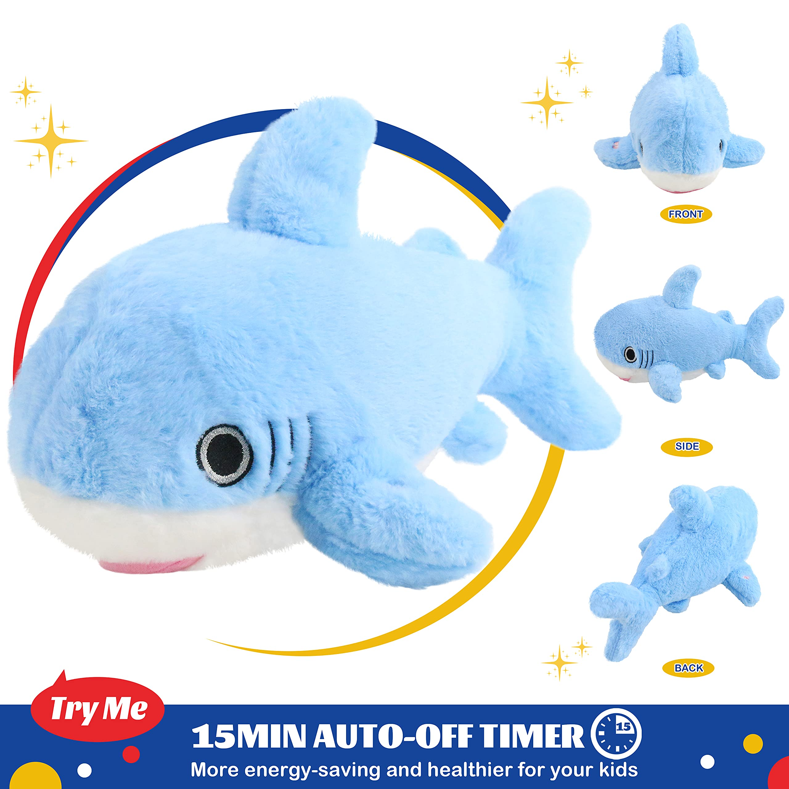 Glow Guards 16’’ Light up Shark Stuffed Animal Ocean Life Soft Pillow