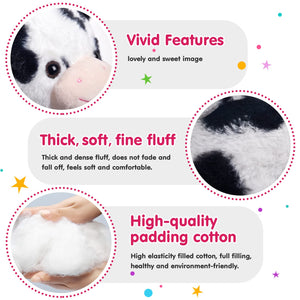 Specialyou 12" Musical Cow Stuffed Animals Cute LED Farm Dairy Cattle Singing Adorable Toy Gift for Baby Kids Toddlers Girlfriend