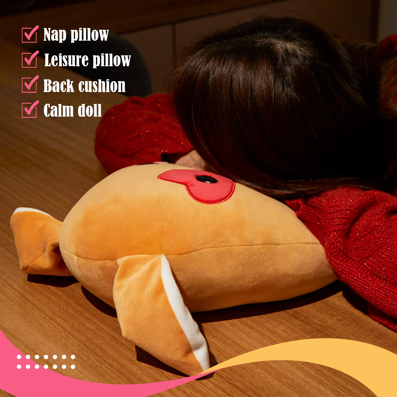 CozyWorld 11.5" Super Soft Stuffed Puppy Dog Animals Plush Pillow Romantic Cute Heart Love You Valentine’s Hugging Toy Home Decor Gifts for Kids Girlfriends