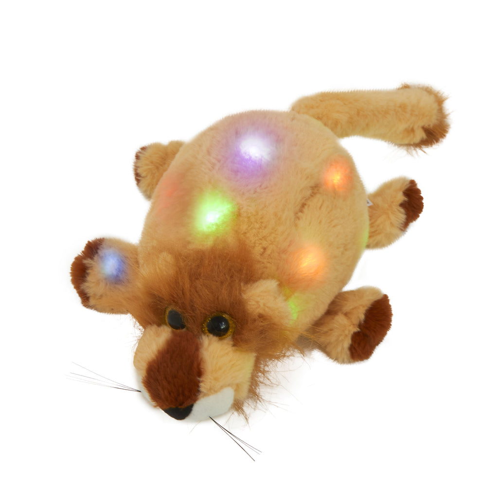 Bstaofy 12’’ Light up Round Stuffed Lion LED Soft Plush - Glow Guards