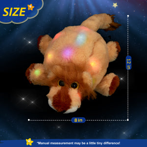Bstaofy 12’’ Light up Round Stuffed Lion LED Soft Plush - Glow Guards