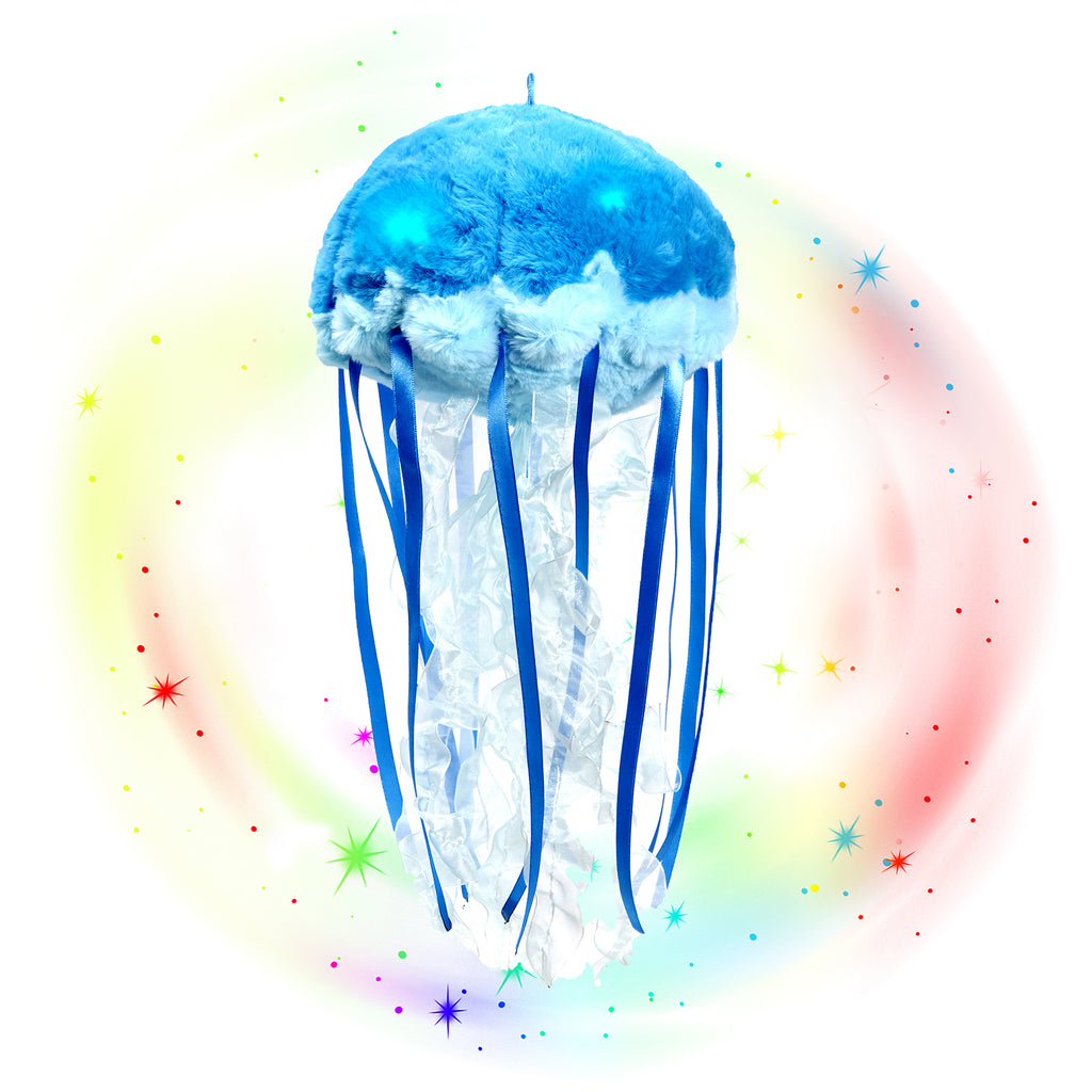 Glow Guards 5'' Light up Jellyfish Plush Blue Marine Life Toy Stuffed - Glow Guards