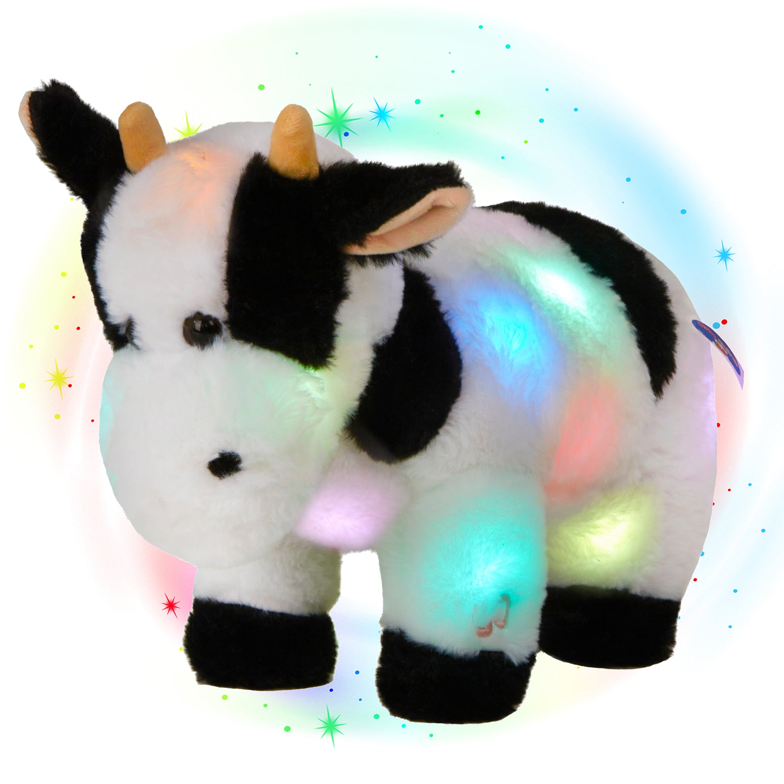 Glow Guards 12’’ Light up Cow Soft Plush Toy LED Stuffed - Glow Guards