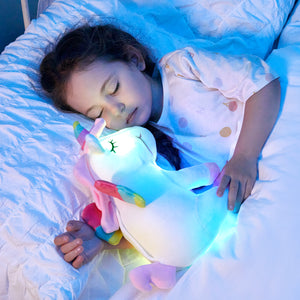 Light up Stuffed Unicorn Plush Toy with LED Night Lights Gifts for Toddler Kids | Athoinsu