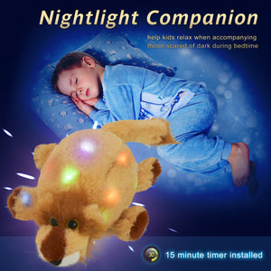 Bstaofy 12’’ Light up Round Stuffed Lion LED Soft Plush - Glow Guards