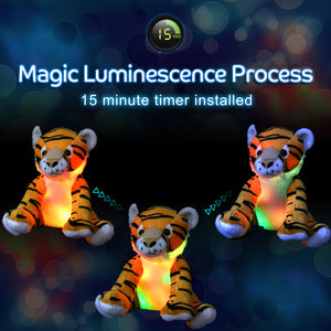 Athoinsu Light up Tiger Stuffed Animals Birthday for Toddlers Kids, 11'' - Glow Guards