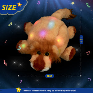 Bstaofy 12’’ Musical Light up Round Stuffed Lion LED Soft Plush - Glow Guards