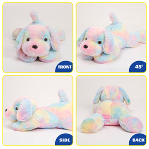 Glow Guards Glowing Rainbow Plush Dog Lop Ears Stuffed Light up Animals Soft - Glow Guards