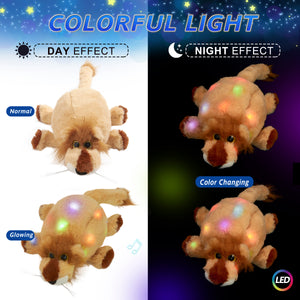 Bstaofy 12’’ Light up Round Stuffed Lion LED Soft Plush - Glow Guards